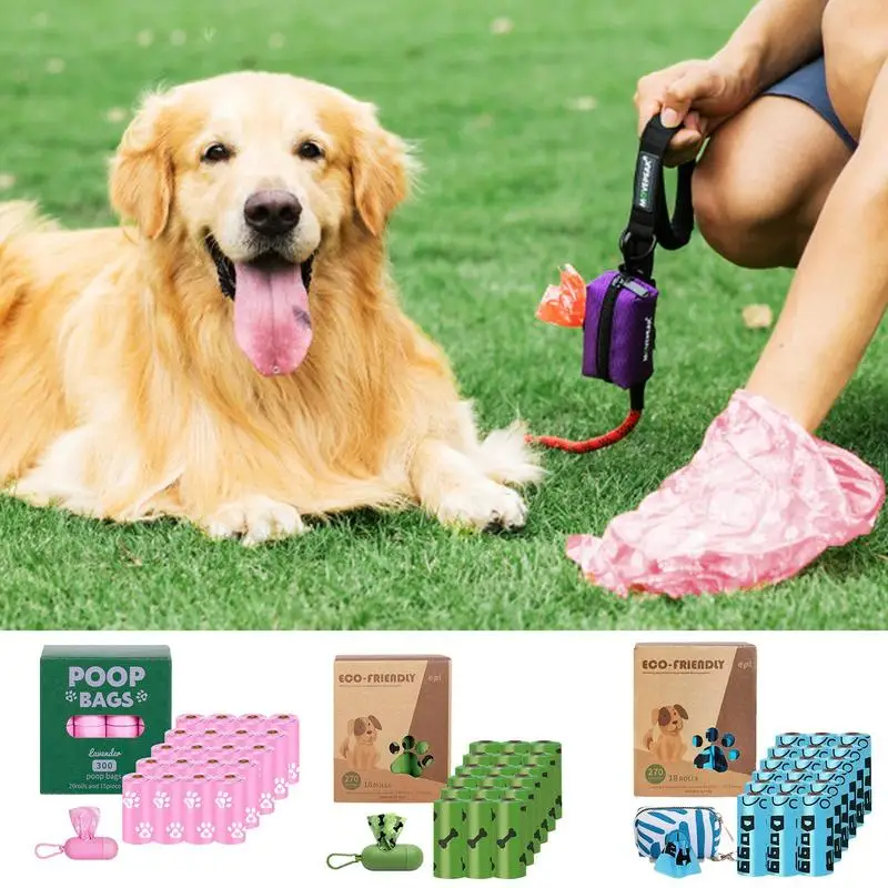 

Poop Bags for Dogs Thick Pet Waste Bags Pet Bags for Poop Dog Poo Bags with Dispenser Tear-Resistant Poop Bag Rolls for Outdoor