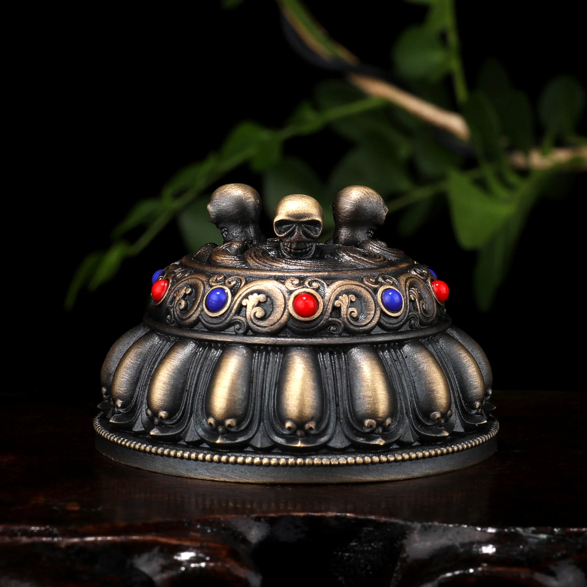 New dzi bead three-sided puba diamond peel vajra pestle ornament Tibetan natural diamond pestle dzi bead pestle 5