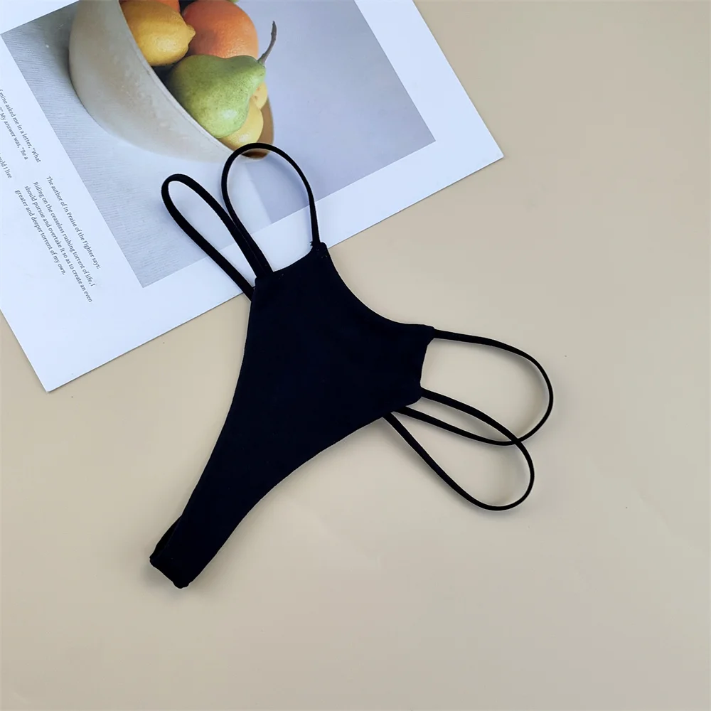 CRWC Sexy Pink Low-rise Cotton Thongs Women Bikini Panties G-string Underpants S-XL Printed Female Panty Lingerie