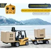 New Remote-Controlled Huina Rc Truck 1576 1:10 Forklift Flatbed Truck Toy Outdoor Large Transportation Engineering Vehicle Toy 1