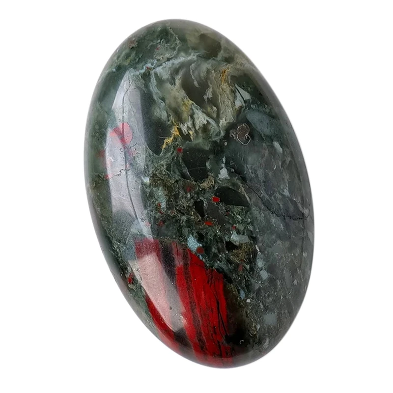 Natural Red Blood Stone African Hot Compress Stone Healing Crystal Energy Fingertip Toy Gifts