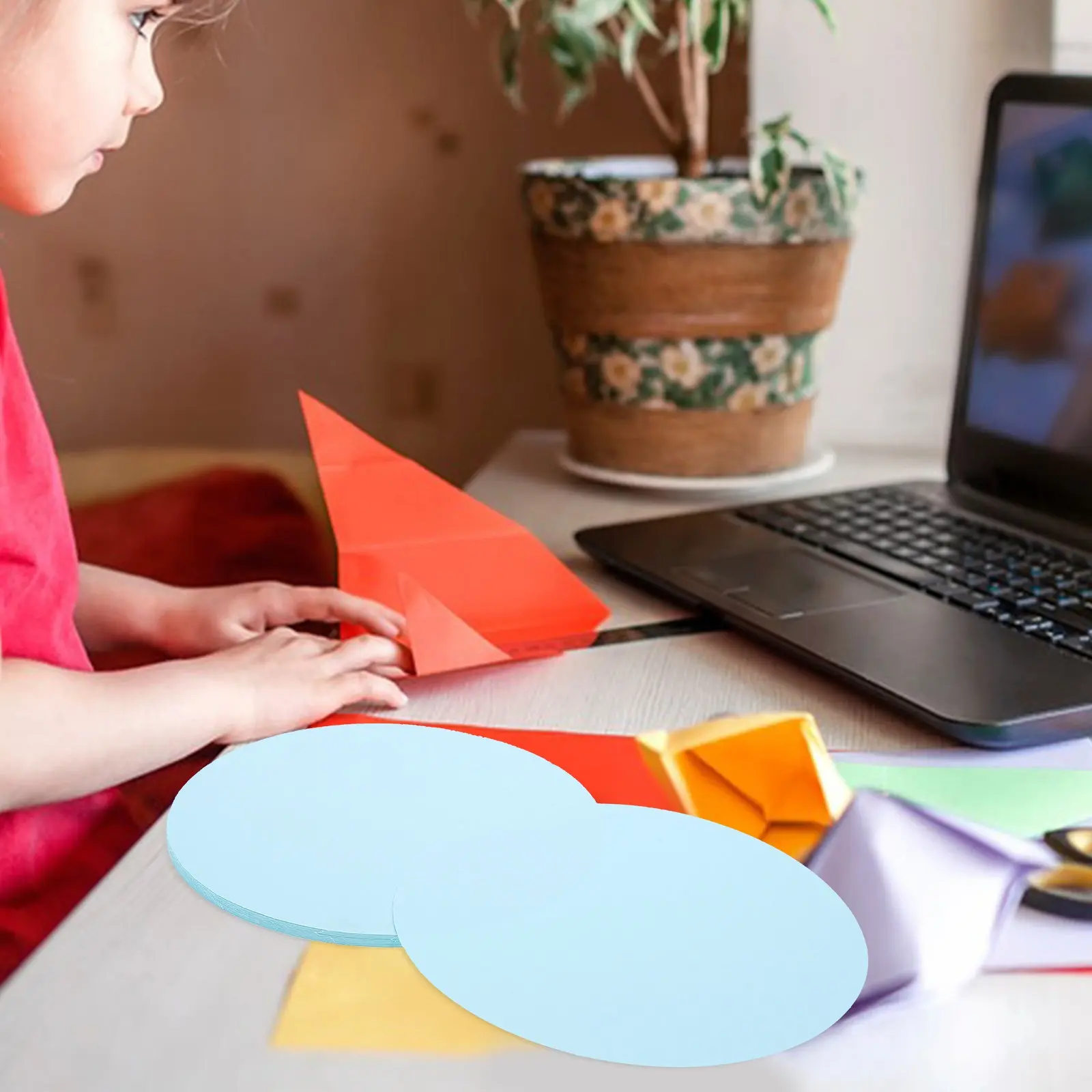 20Pcs 어린이를위한 라운드 DIY 골판지 시트 예술 공예 그림 그리기 수채화 오일 컬러 연필 두꺼운 빈 카드 용지
