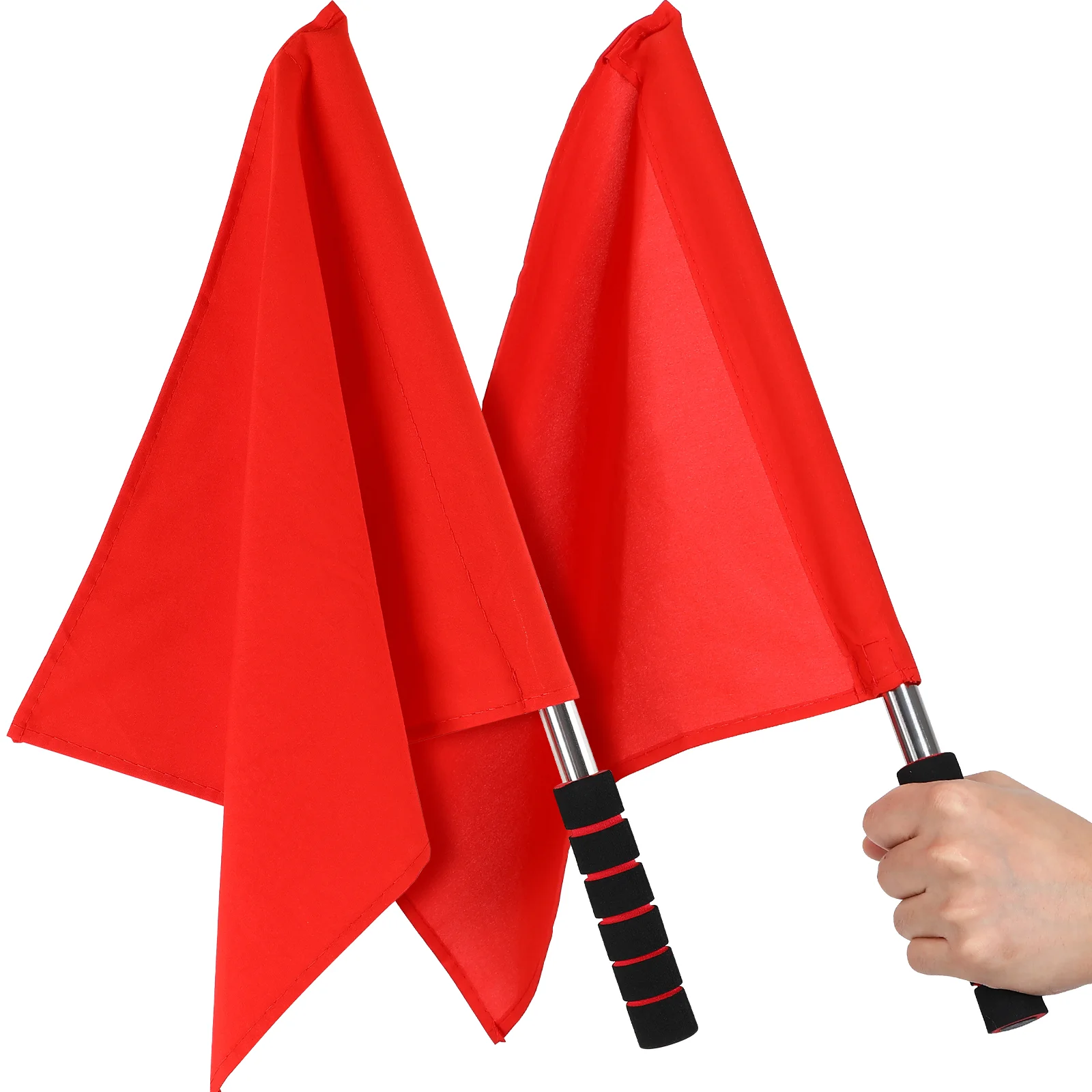 

2 Pcs Signal Flag Hand-cranked Held Flags Traffic Game Referee Challenge Fan Cheering Competition