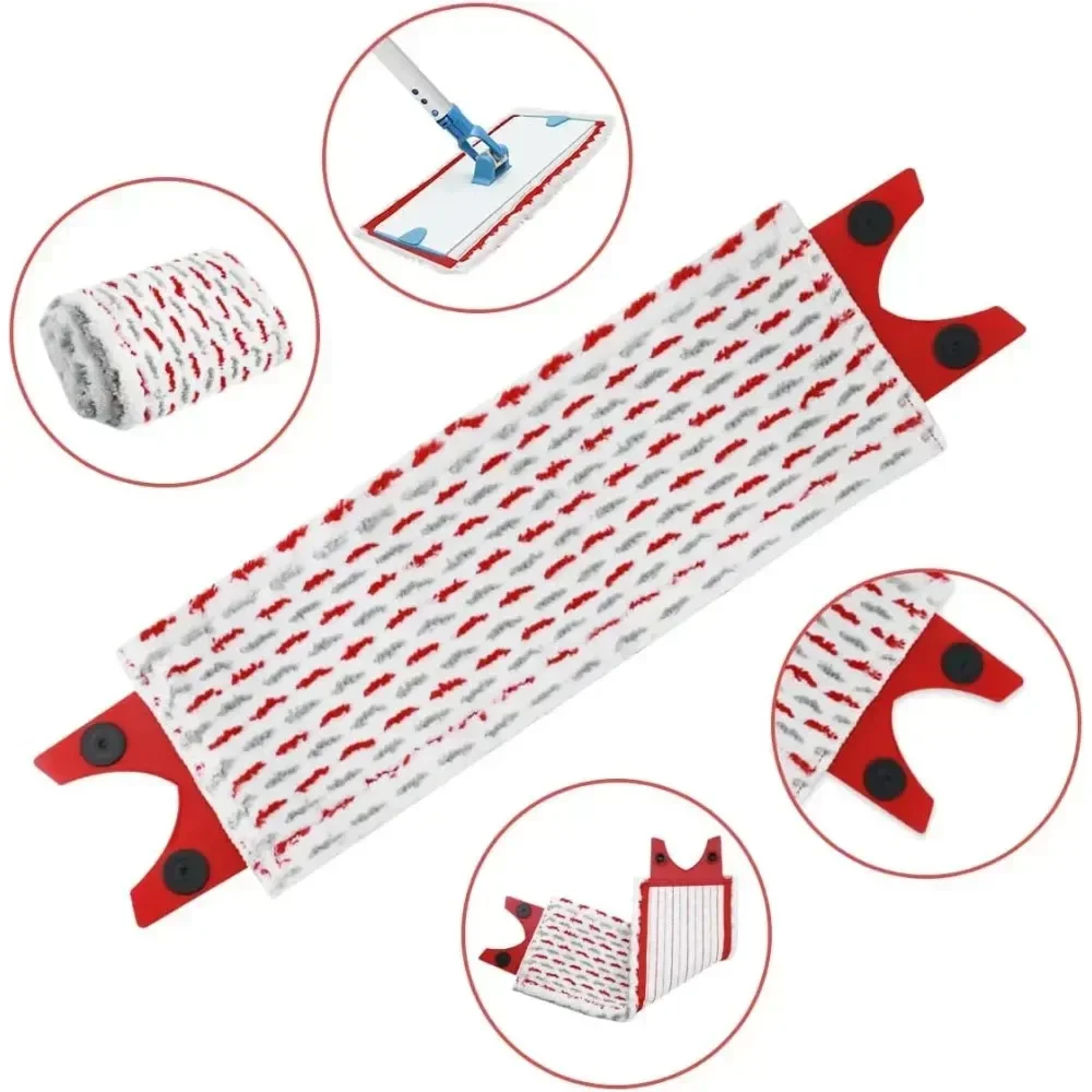 Microfiber Floor Mop Pads Reusable Flat Spin Mop Cloth Replacement UltraMax Quick Drying Machine Washable