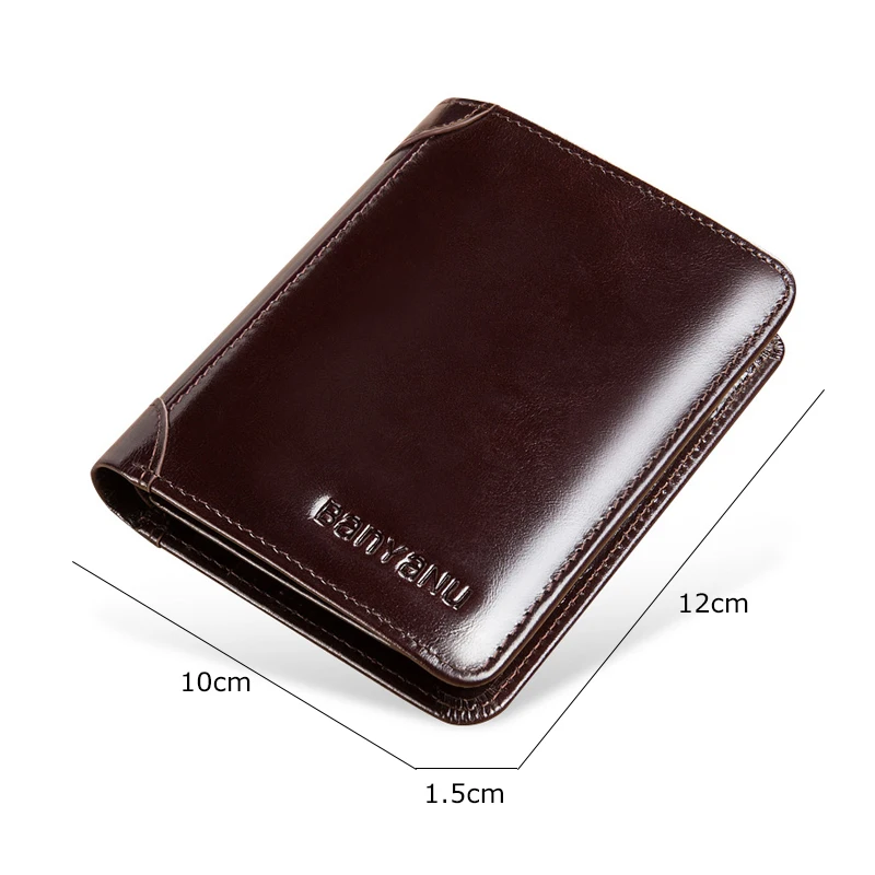 Luxury Anti Rfid Men Wallet Genuine Leather Men Wallets Short Male