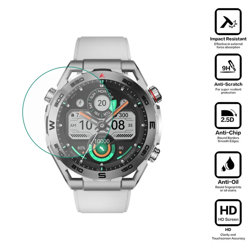 

Hard Tempered Glass Clear Protective Film Smartwatch Guard For Haylou Watch R8 Display Screen Protector Cover Smart Accessories