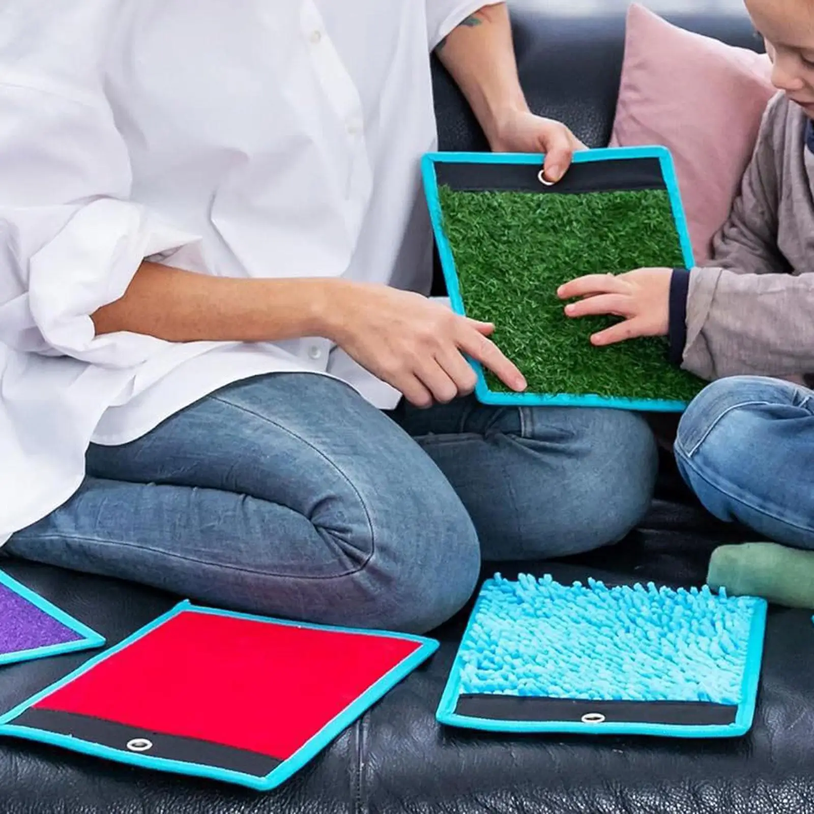 6 Pieces Sensory Mats for Children Assorted Sensory Walls Panel for Kids