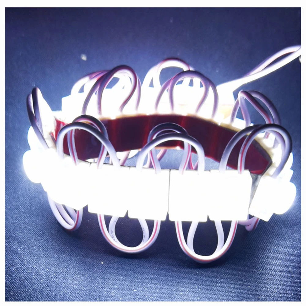 20PCS Small 1LED injection Module light lamp white /warm white DC 12V with lens Waterproof IP65