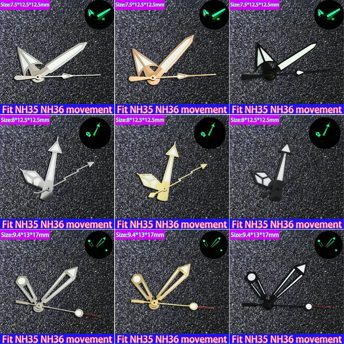 Green Luminous Watch Hands - Second Hand Accessories