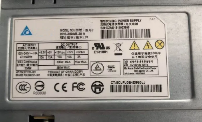 Fonte de Alimentação 671310686761001 001 Dps350ab20a Ml310e g8 350w - Imagem 4