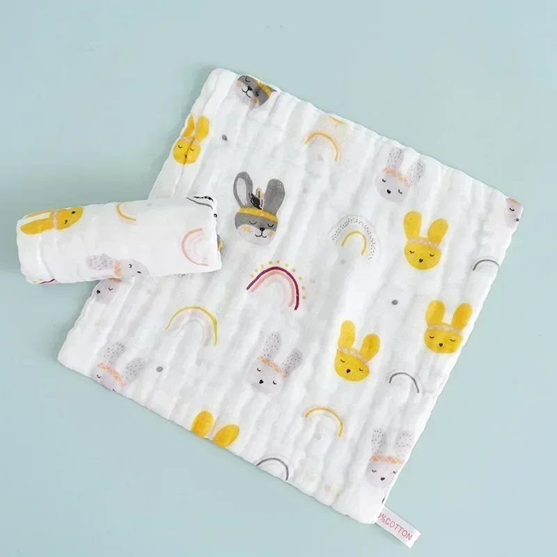 Baby Towels Handkerchief Bathing Washcloth Newborn 6 Layers Cotton Muslin Soft Infant Hand Towel 1pcs/5pcs 25*25CM