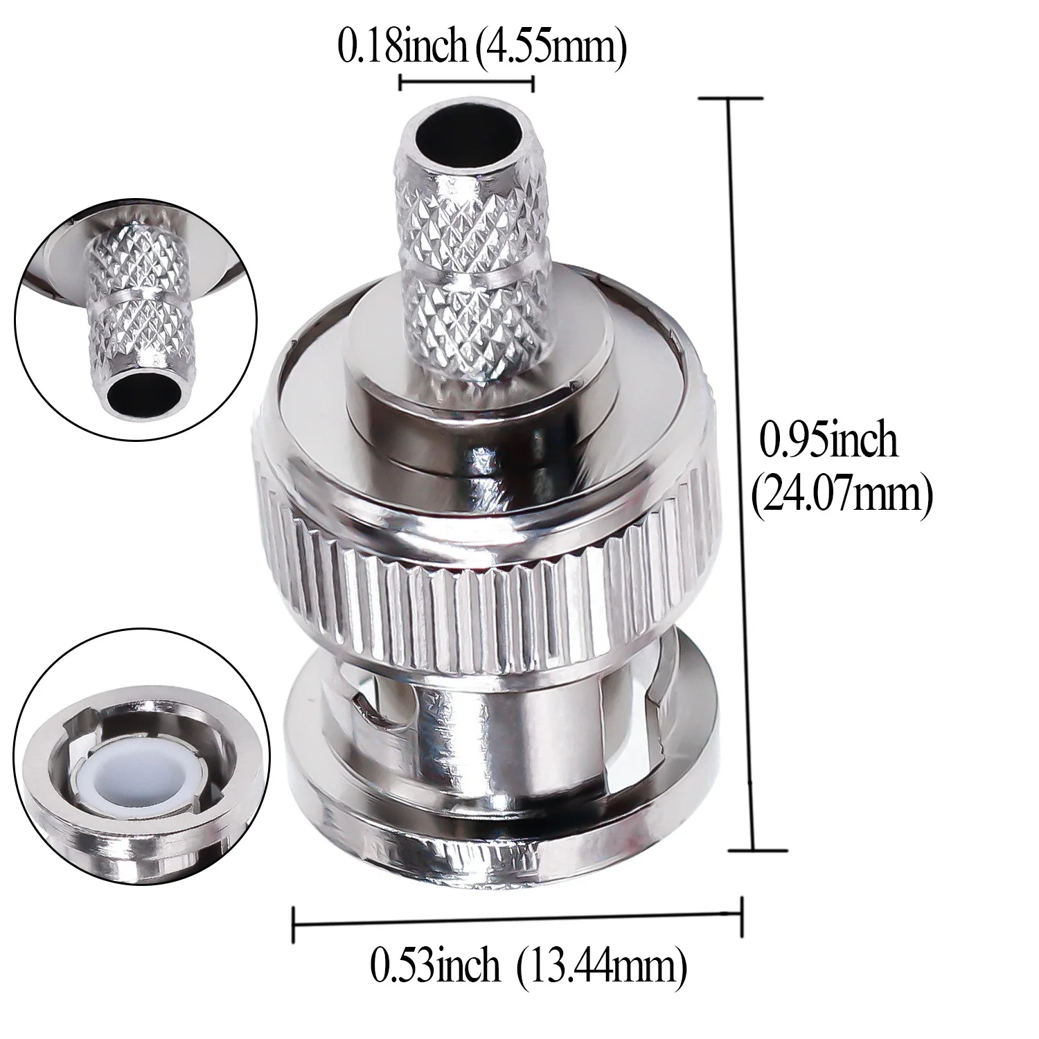 tuolnk bnc macho conector bnc macho plugue crimp conector peças para cabo coaxial bnc tipo conversor de solda