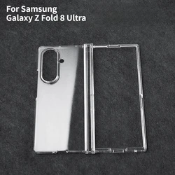 Luxury Minimalist HD Transparent Anti - Fingerprint Shockproof Hinge Protector Cover for Galaxy Z Fold 8 Ultra (Clear)