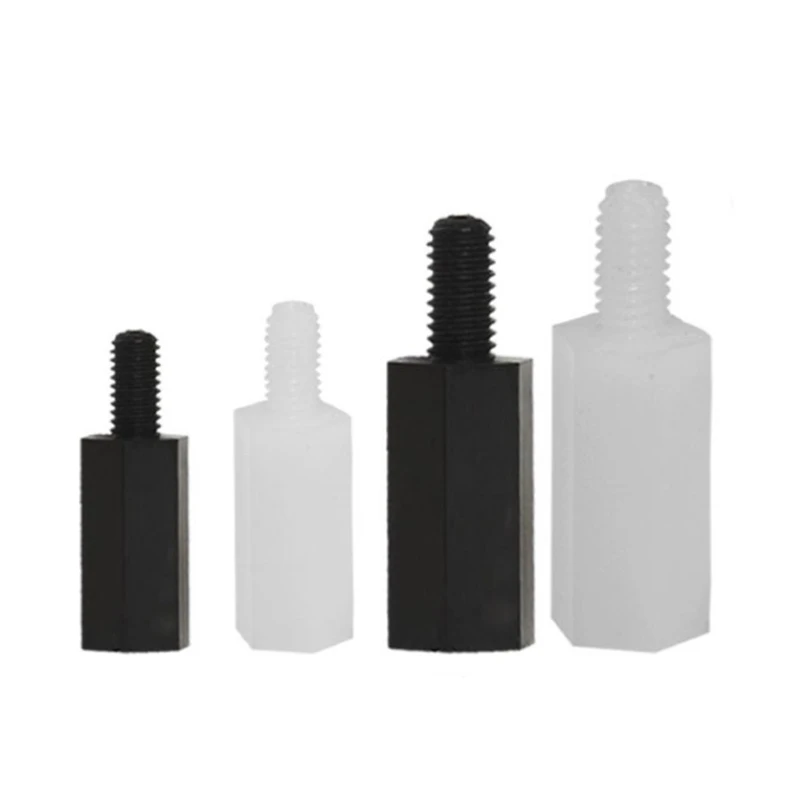 M2 M2.5 M3 Black White Nylon Hex hexagon standoffs spacer plastic