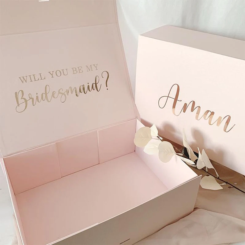 

Custom Wedding Bridesmaid Gift Box Maid of Honour Bachelor Gift Box Proposalized Bridesmaid Proposal Box Hen Party Decorations