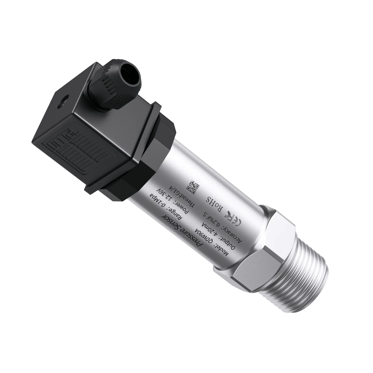 NPT1/4" pressure transmitter 4-20mA 0-10V 10bar 200bar 100psi 1.6Mpa 50mbar Water Gas Oil Liquid Pressure Sensor