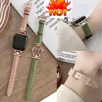 Genuine Strap For Apple Watch Leather Band 44mm 41mm 45mm 38-42-40mm ultra 49mm 44 45 mm bracelet iwatch series 8 7 6 SE 5 4 3 - Image 2