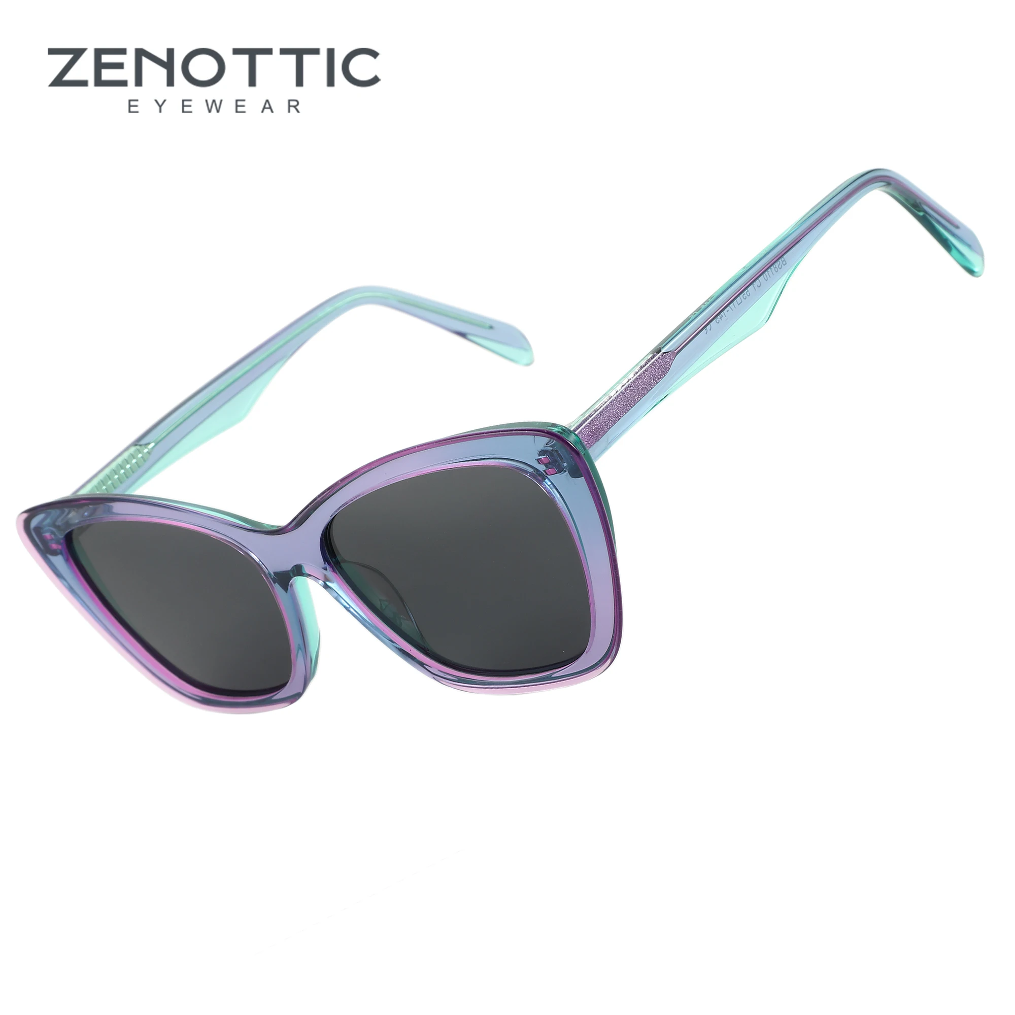 

ZENOTTIC 2024 Trend Novelty Cat Eye Polarized Sunglasses Famale Acetate Sun Glasses Ladies New Fashion Square Shades BS8110