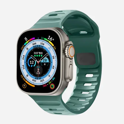 Strap For Apple Watch Band 49mm 44mm 45mm 41mm 40mm 42mm 38mm Soft Silicone sport Bracelet iwatch Serise 8 7 SE 6 5 9 Ultra 49mm - Image 27