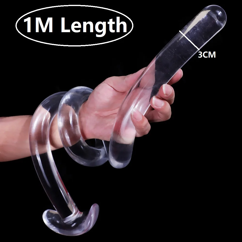 Super Long 1M Length Anal Plug Butt Plug Deep Dildo Anal Dilator Prostate Massager G Spot Stimulation Sex Toys For Woman Men