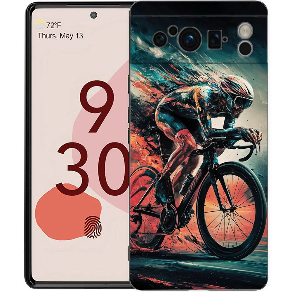 Cycling Art Shockproof Soft TPU Phone Case Cover – Durable Protection with Stylish Design