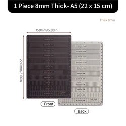 WUTA Premium Self-Healing Fabric and Leather Cutting Mat - Double-Sided Craft Tool Set (8mm Thicken A5)