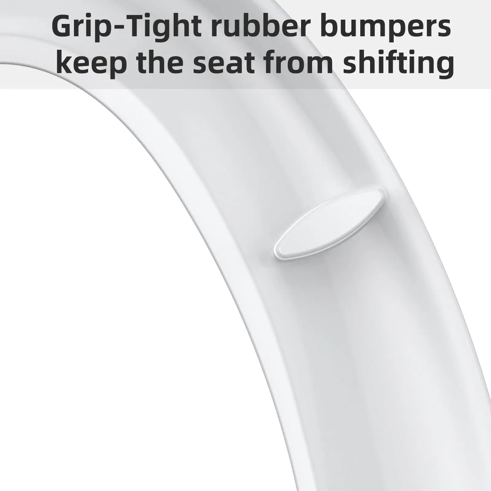 Toilet Seat Elongated Toilet Seat Quick-Release Structure Quick-Attach Hardware & Full Flat with Grip-Tight Bumpers