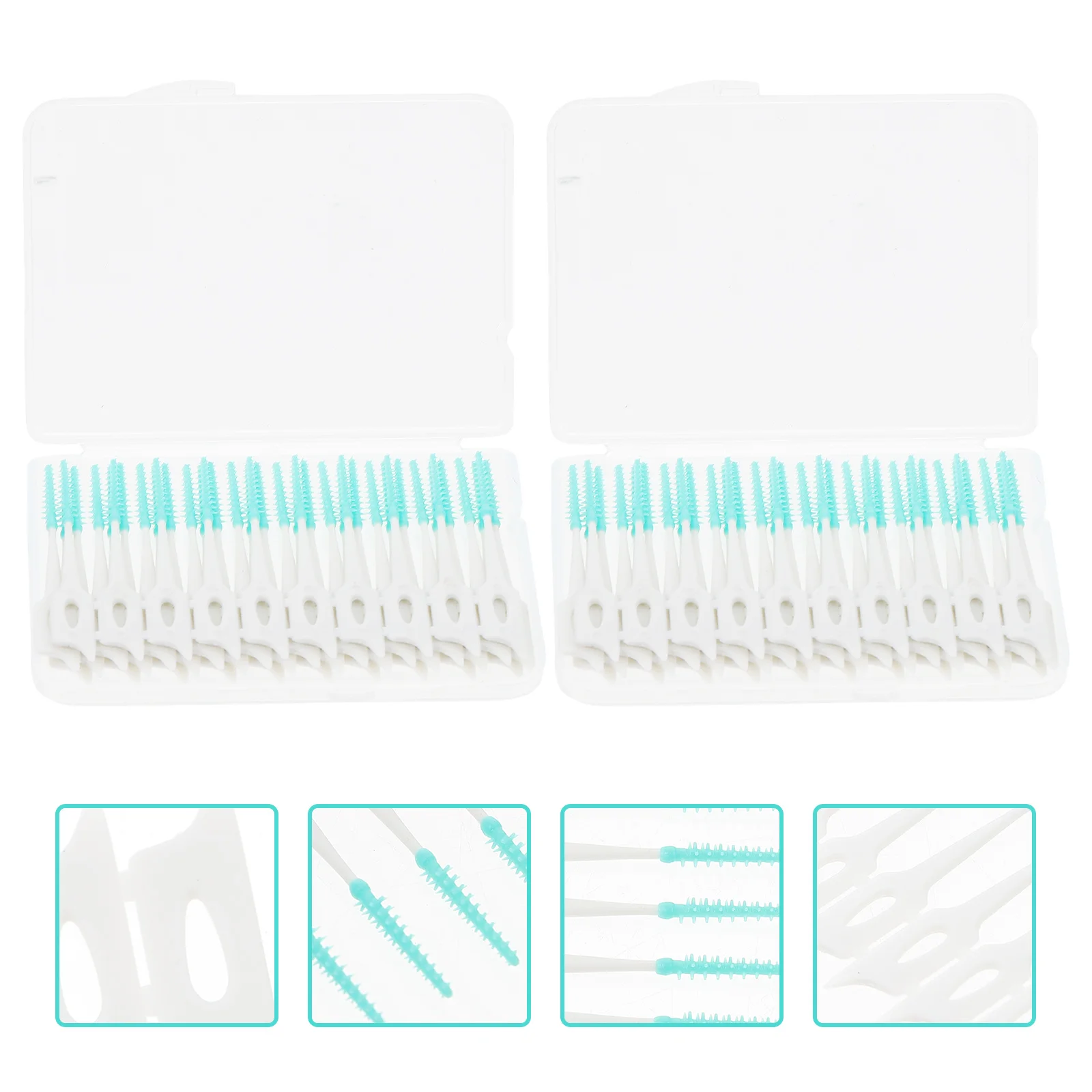 

80 Pcs Gum Interdental Brush Floss Picks for Braces Tools Tooth Cleaning Massage