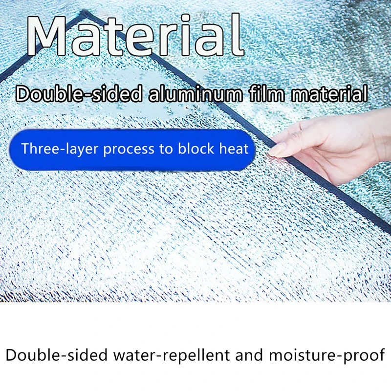 200x200 Waterproof Ground Mat Camping Double Sided Aluminium Foil Outdoor Hiking Beach Picnic Mats Sleeping Pad Blanket