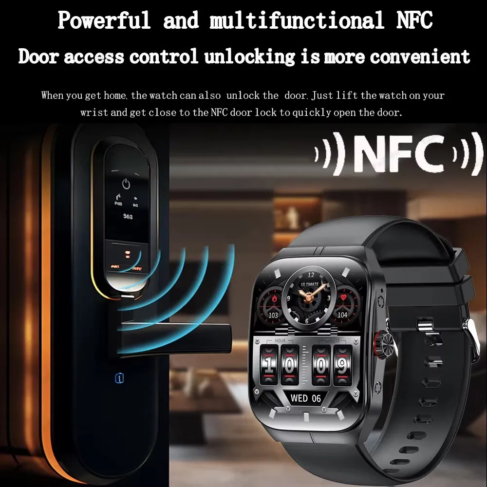 2025 New For HUAWEI OPPO Watch 4 Pro Sports Smart Watches Men GPS Track Waterproof Bluetooth Call NFC Smart Bracelet For Women 5