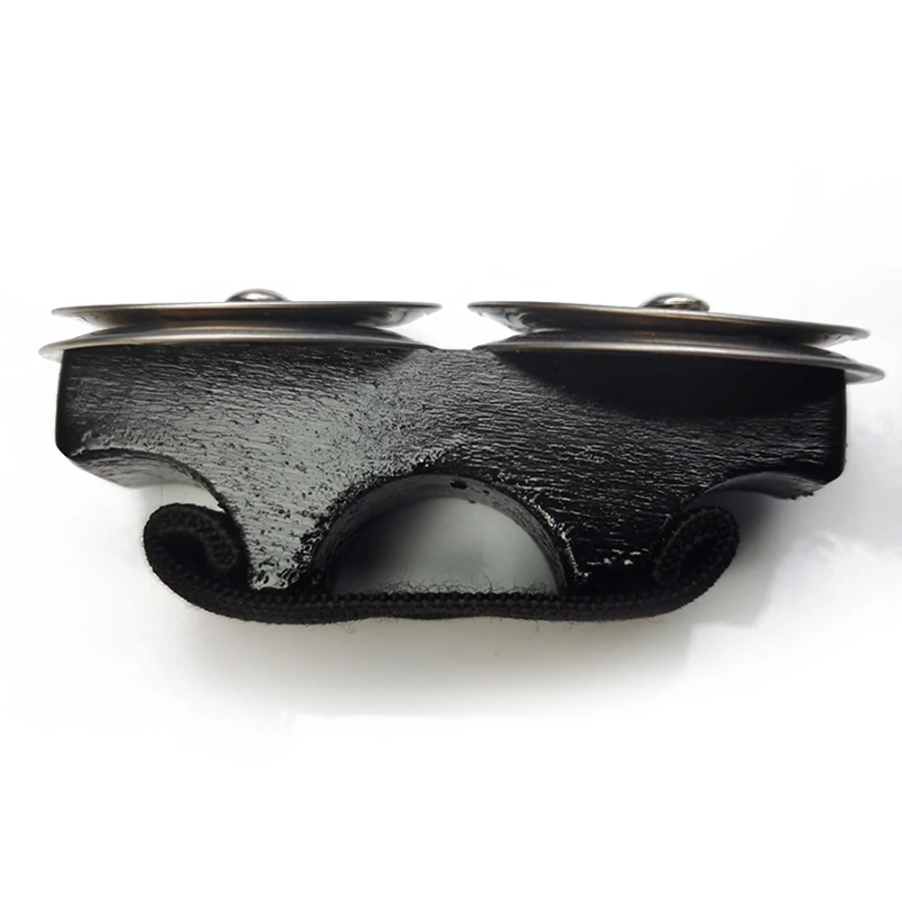 Description Picture 5 of item1pc Percussion Finger Jingles Tambourine Steel Jingles Handheld Percussion For Cajon Hand Drum Finger Bell Musical Instruments