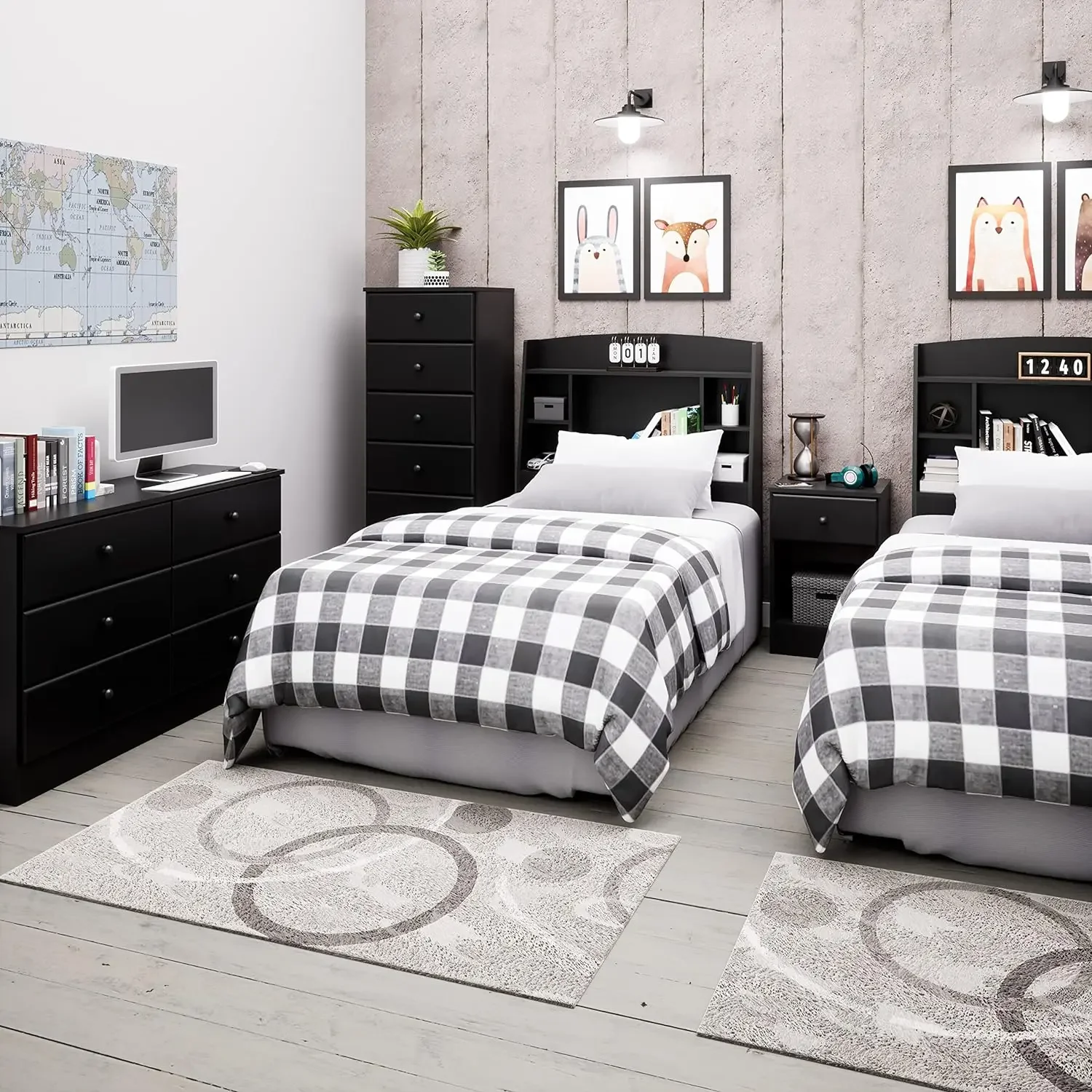 Astrid Tall Black Dresser: 16"D x 20"W x 52"H, 6-Drawer Chest for Bedroom by  - Perfect Chest of Drawers for Ample Storage 5