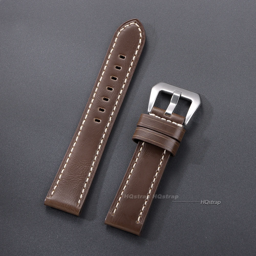 Handcrafted Crazy Horse Leather Watch Strap - Black, Blue, Brown Options