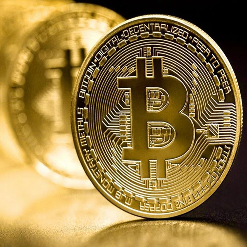 Bitcoin Coin Gold And Silver Money Game Play Art Collection Commemorative Bit BTC Metal Antique Imitation bitcoin commemorative coins