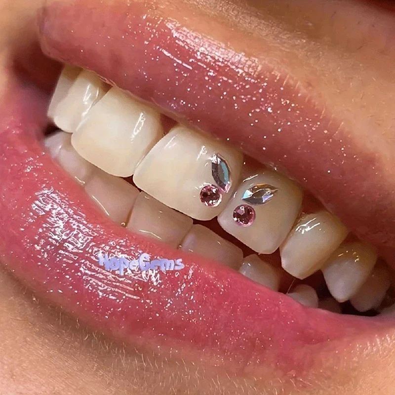 새로운 1세트 치아 보석 크리스탈 다이아몬드 장식 DIY 도구 다양한 모양 색상 치아 장식품 틀니 장식품 데코레이션