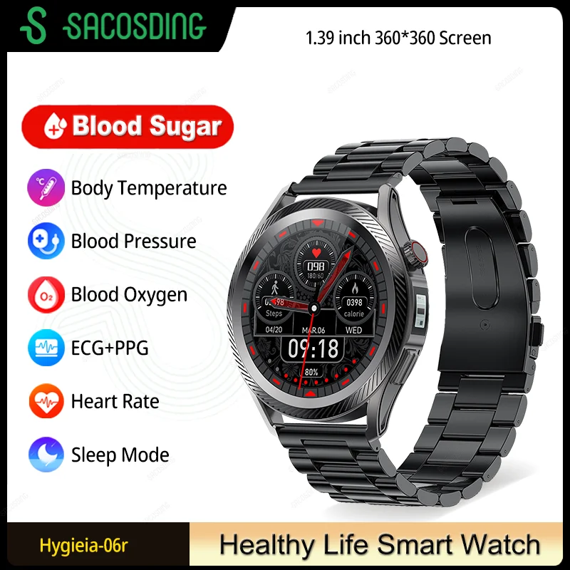 2023 New Smart Watch Men Fingertip Blood Pressure Smart Health Watches