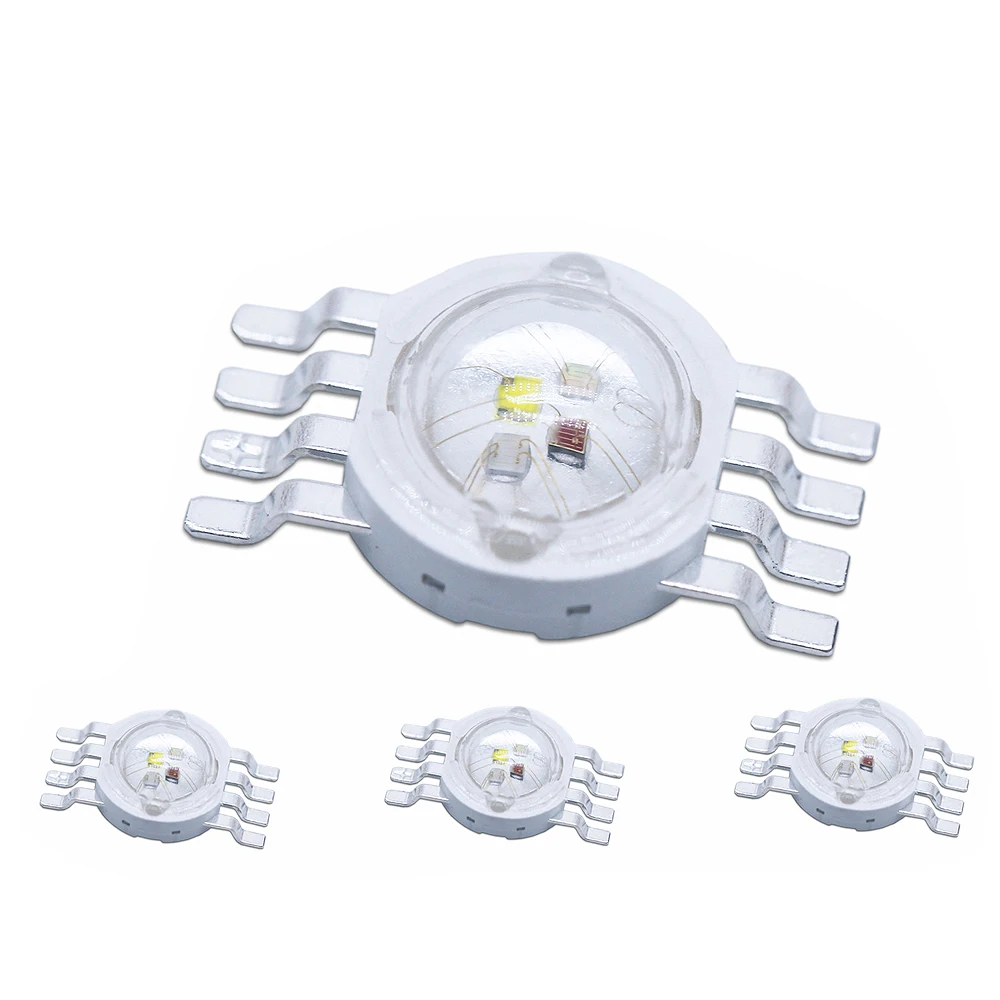 

1-3W8PIN High brightness Red Green Blue White RGBW Four color LED Beads Imitation Lumen Beads High power Beads