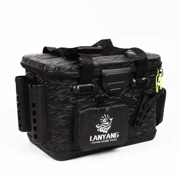 펼쳐지는 낚시 가방 성인용 박스 백팩 탱크, 야외 해안 낚시 숄더 캐리 슬링 핸드, 다기능 낚싯대 홀더