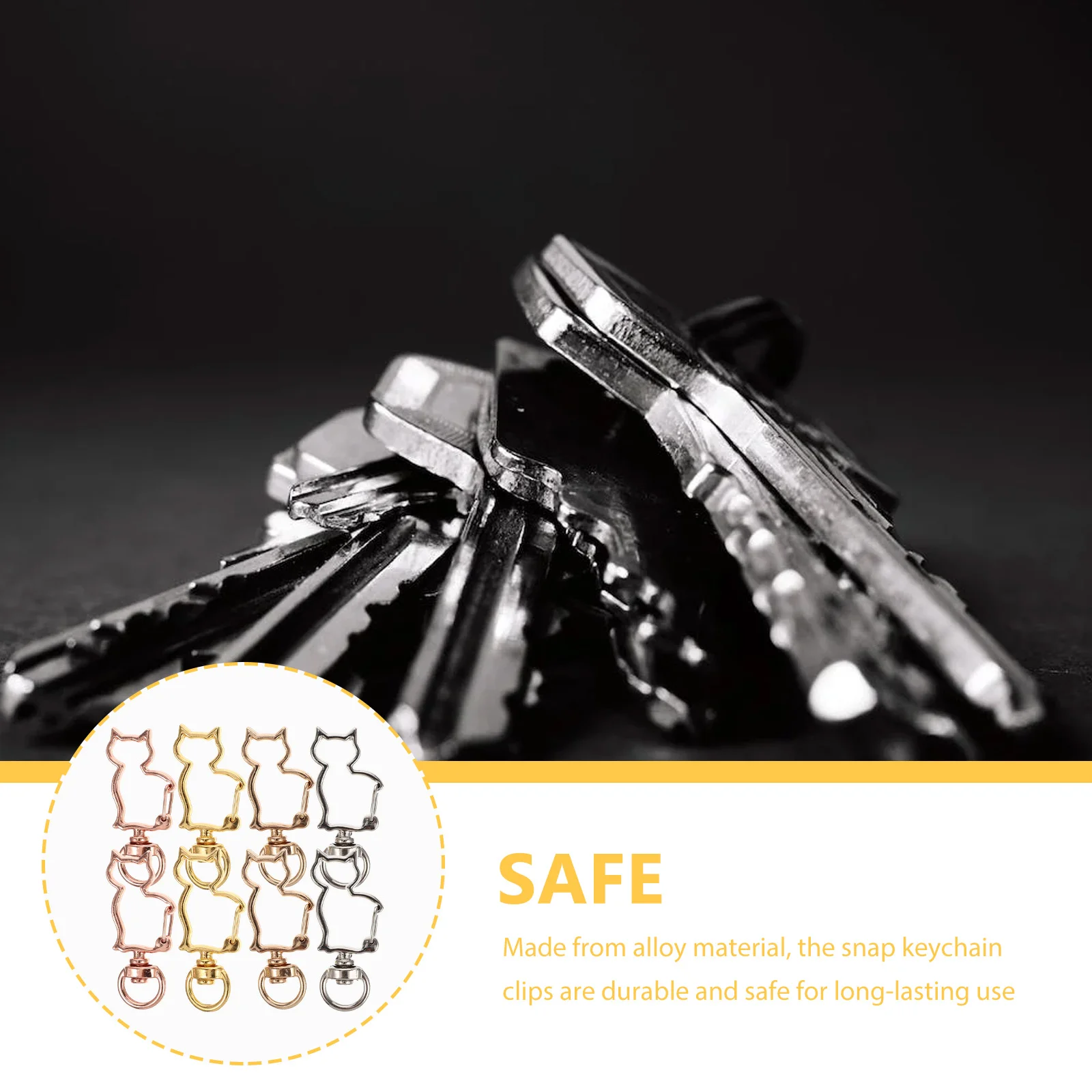 

20 Pcs Key Chain DIY Accessory Swivel Snap Hooks Rotary Buckle Spring Clasps Alloy Keychain Parts