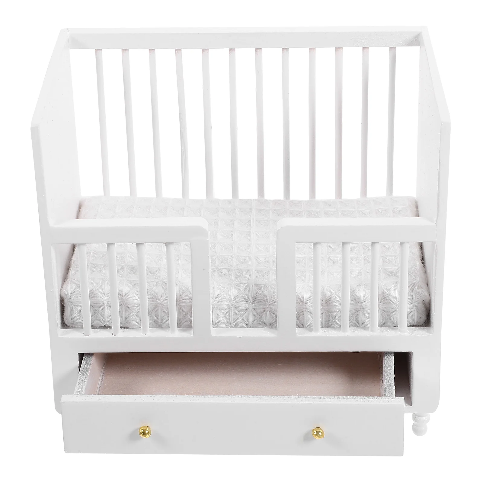 

House Accessories for Home Mini Furniture Miniature Crib Model Adornment Bed Toy Kids Baby Cribs