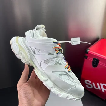 2024 New Men Running Shoes Blue Breathable Mesh Women Sport Shoes Height Increasing Outdoor Jogging Casual Lovers Sneakers