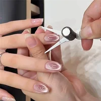 1/2Pc Double-Head French Cat Eye Nail Magnet Set Big Y-shaped 2 In 1 Crescent Moon Cat Eye's Magnet Stick DIY Gel Manicure Tool 2
