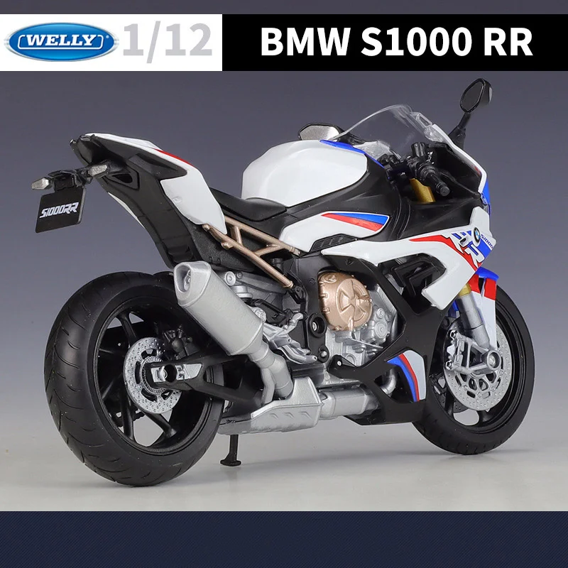 WELLY 1:12 BMW S1000RR Alloy Sports Motorcycle Model Diecast Metal Toy Street Racing Motorcycle Model Collection Childrens Gifts 5