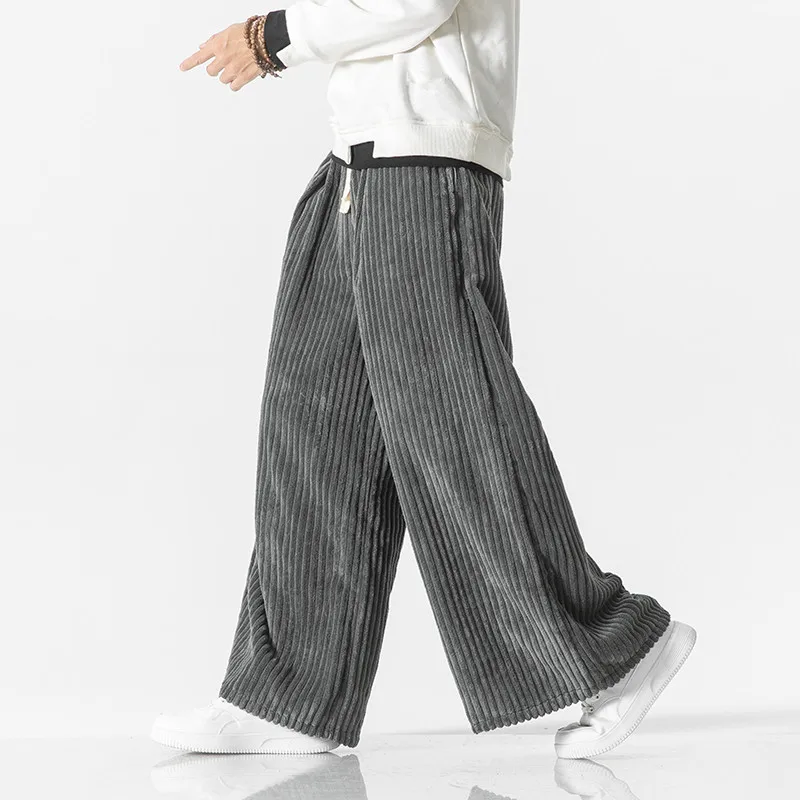Men Corduroy Pants Harajuku Mens Solid Color Wide Leg Harem Pants Mens Vintage Streetwear Casual Jogging Trousers Oversized 5XL casual pants,sports pants,tactical pants,casual sports pants,corduroy pants