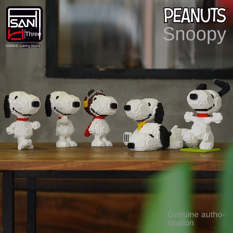 Genuine Snoopy Doll Building Blocks Cartoon Street Scene Bakery Cafe  Ornaments Educational Children's Toys - AliExpress