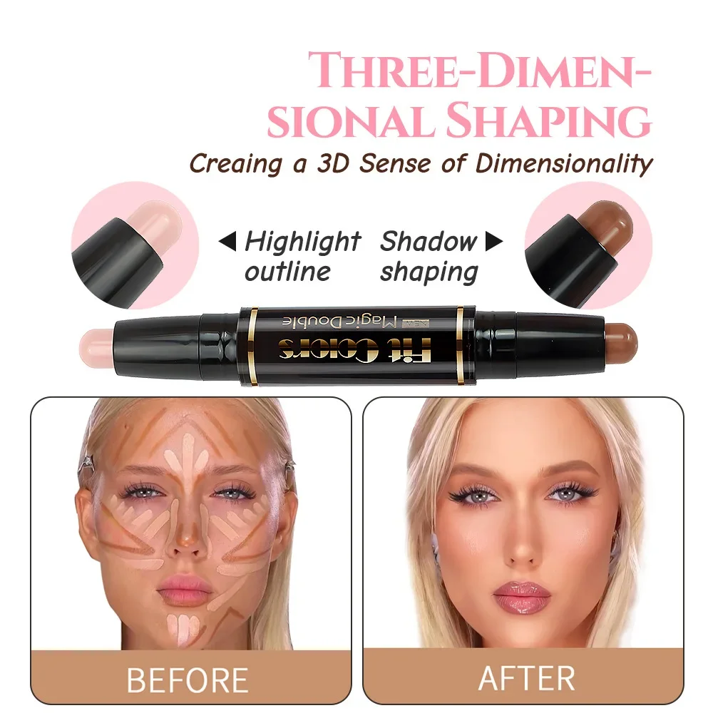 Fit Colors Double Sided Concealer Stick Natural Long Lasting Hold Makeup Easy To Apply Multi-functional Contour Stick Cosmetics - Image 3