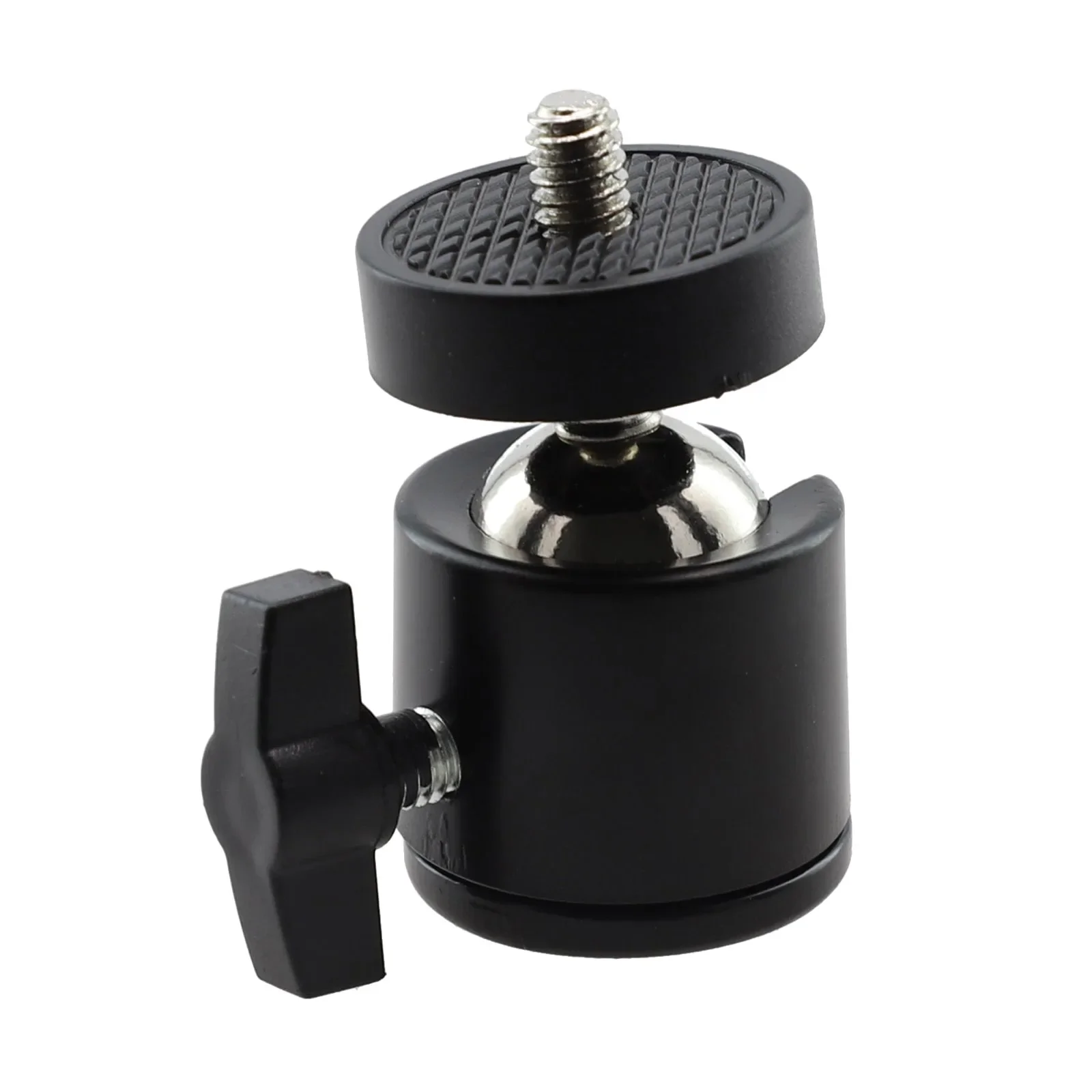 Ball Head Joint Hardware Adjustable Angle 1/4 & 3/8 Screw 1x for DSLR Camera Mic Stand Light Weight 52x28.5mm Tool Accessories