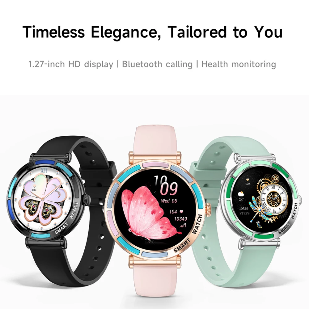Luxury Smart Watch Ladies Android iOS HD Screen Bluetooth Call Health Monitoring Fitness Tracker Women Smartwatch 2026 New
