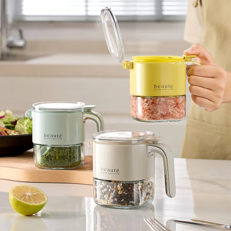 Seasoning Jar Light Luxury Push-type Sealed Cross-border Moisture-proof MSG Large-capacity