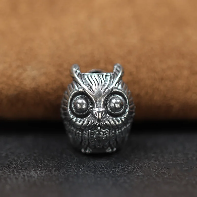 Adorable Owl Brass Knife Bead - EDC Paracord Bracelet Accessory & Pendant